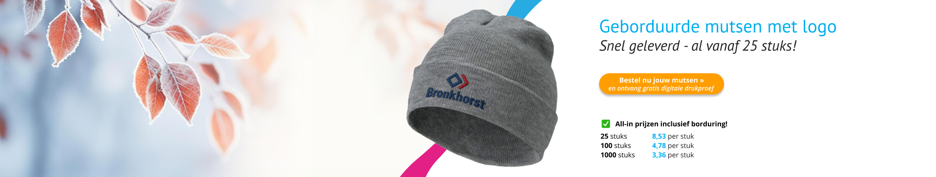 Mutsen borduren met logo