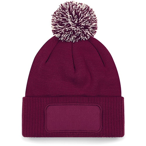 Snowstar® patch beanie burgundy/off white
